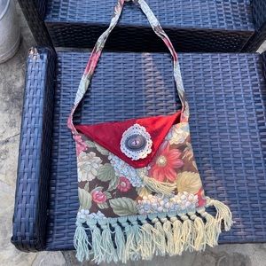 Handmade shoulder Purse. Vintage style.